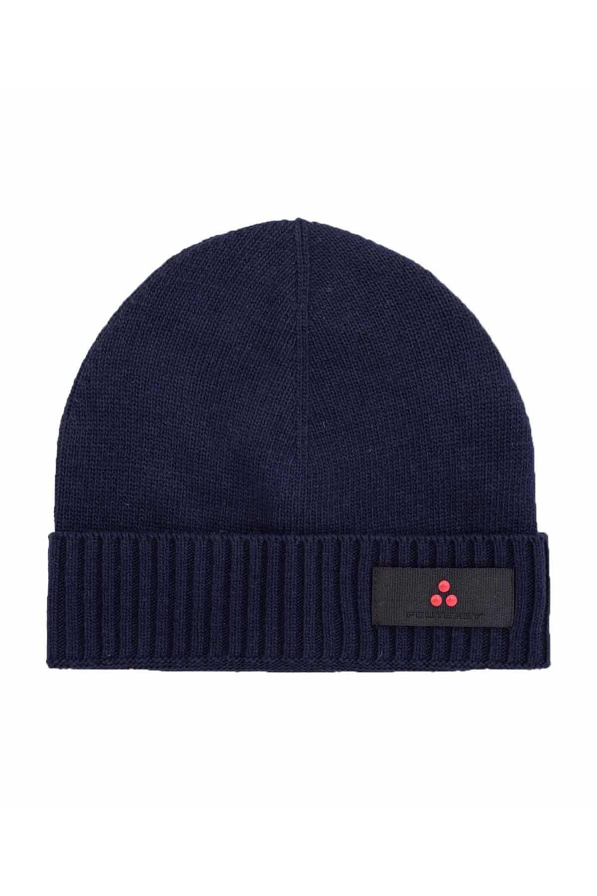 Cappellino in lana con risvolto