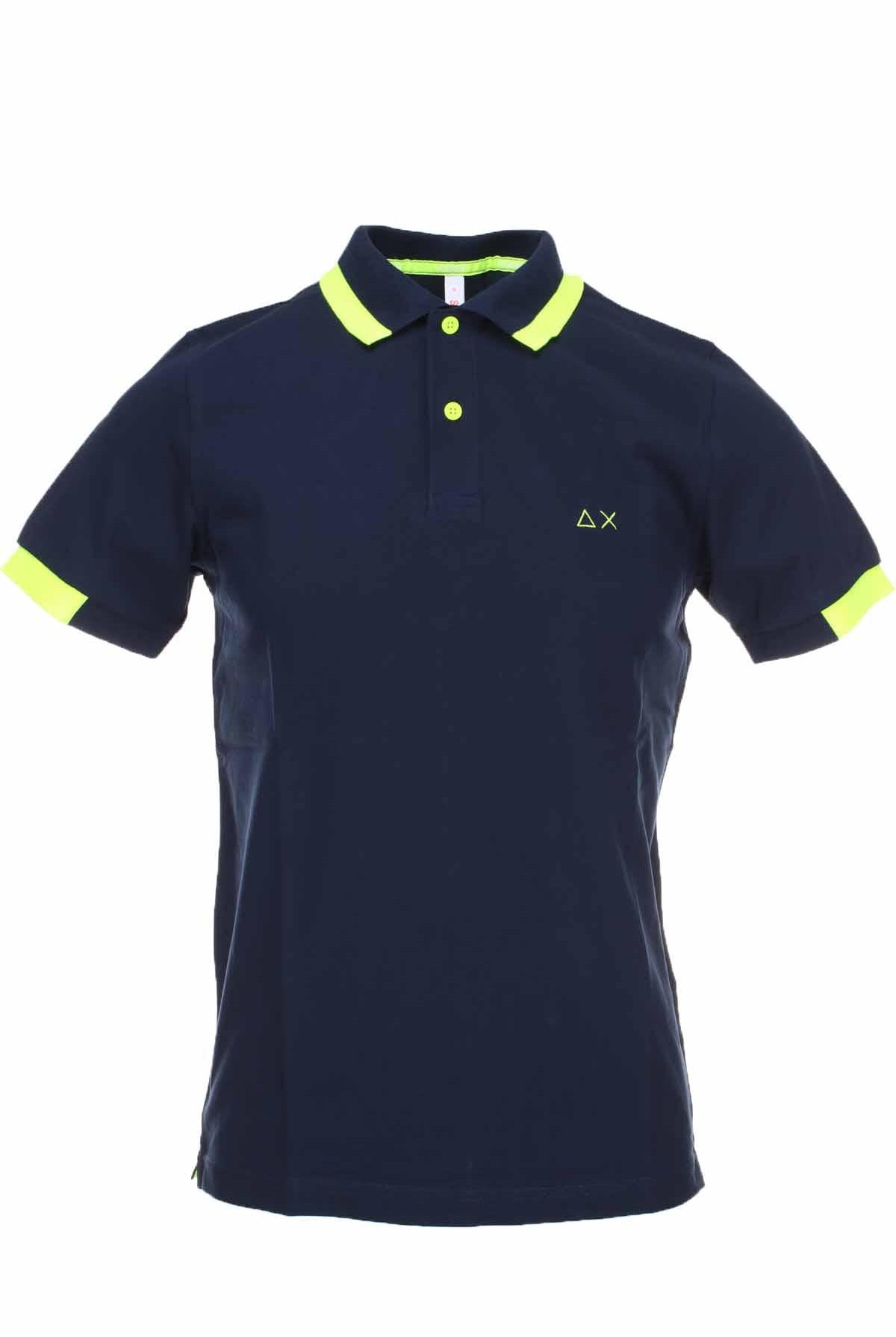 Polo mezza manica piquet bordi fluo