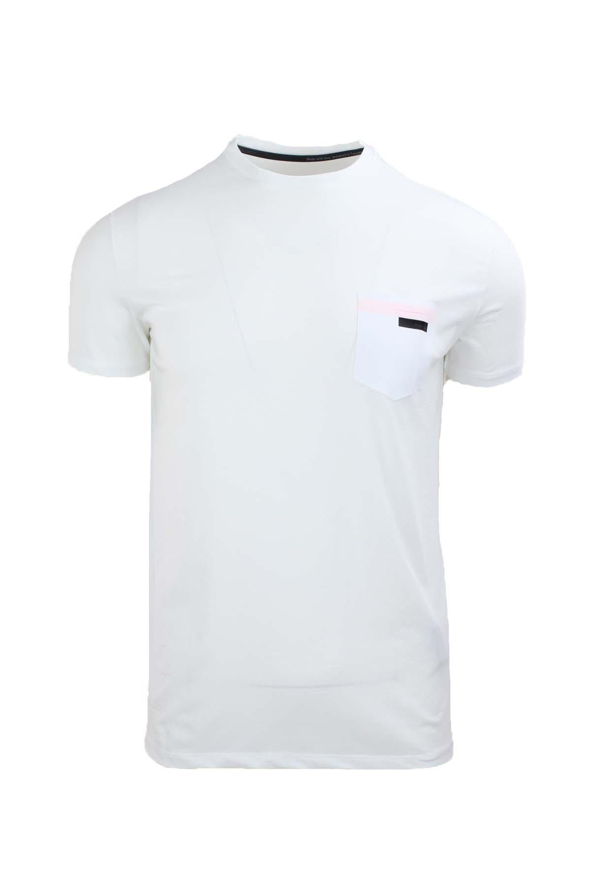T-shirt in cotone stretch con taschino