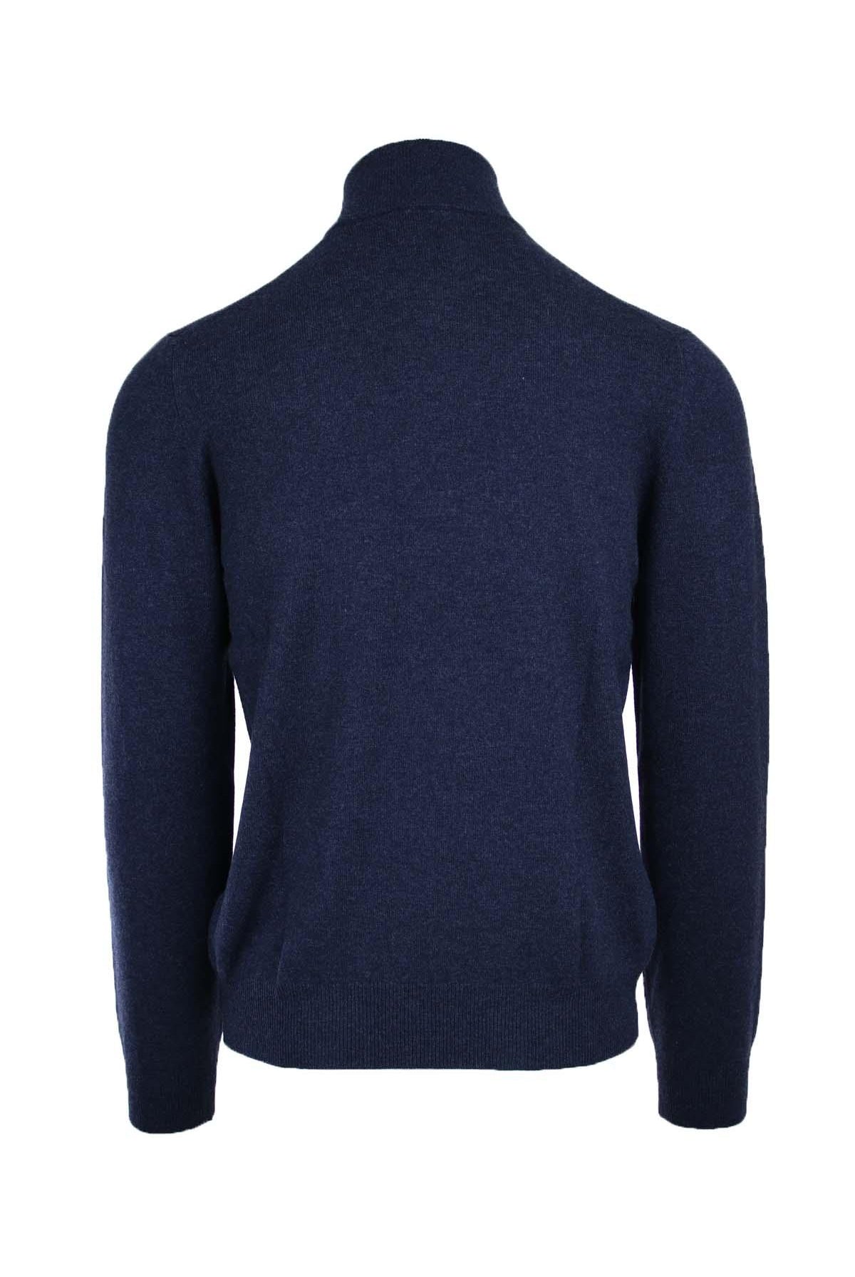 Lupetto zip in lana e cachemire