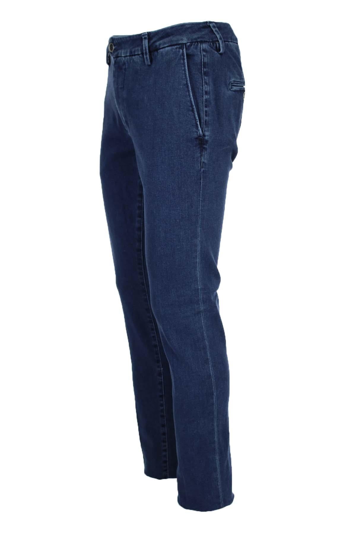 Pantalone chino tasche america in denim