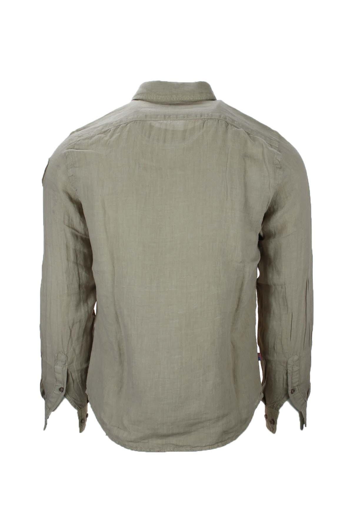 Camicia serafino in lino