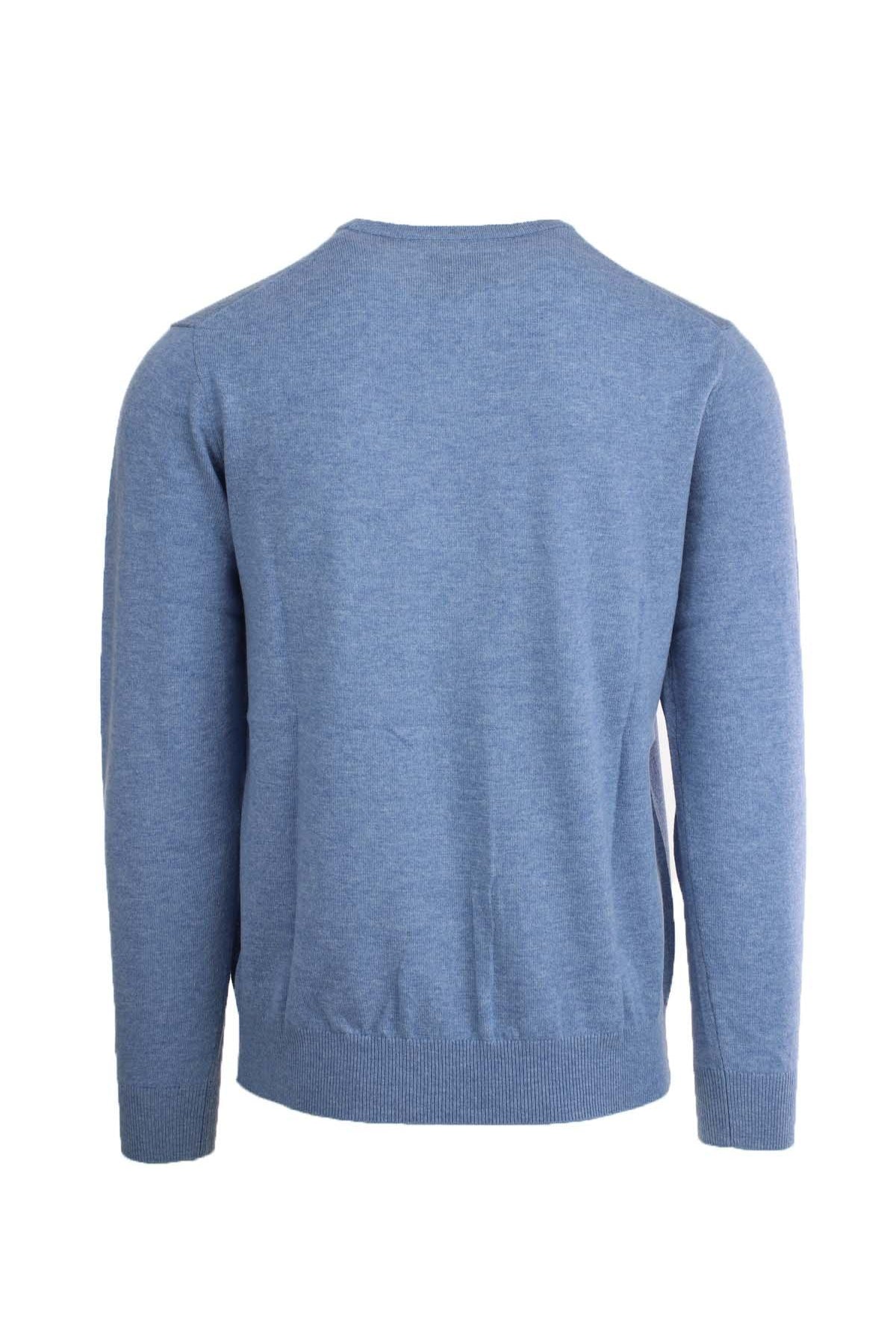 Maglia girocollo uomo in lana unito
