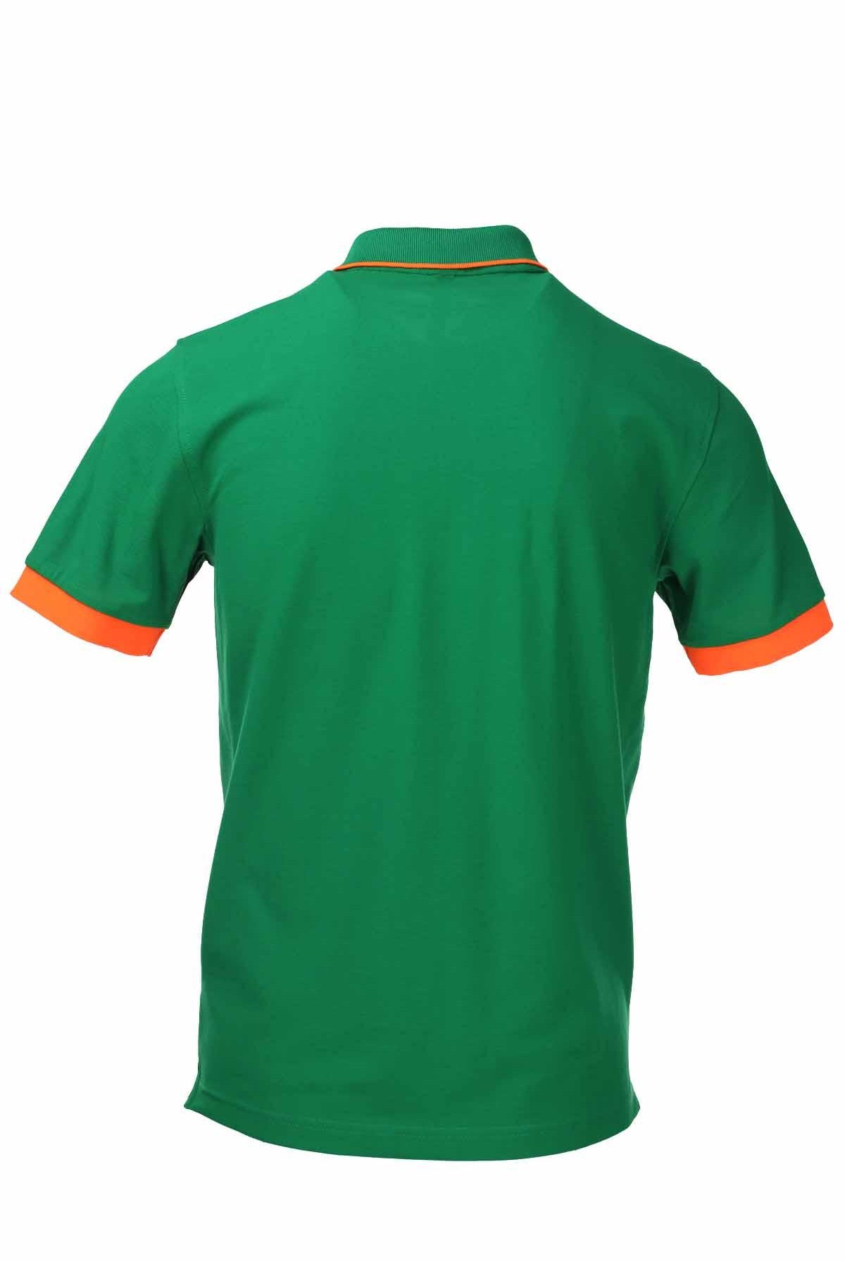 Polo mezza manica bordo profilo fluo