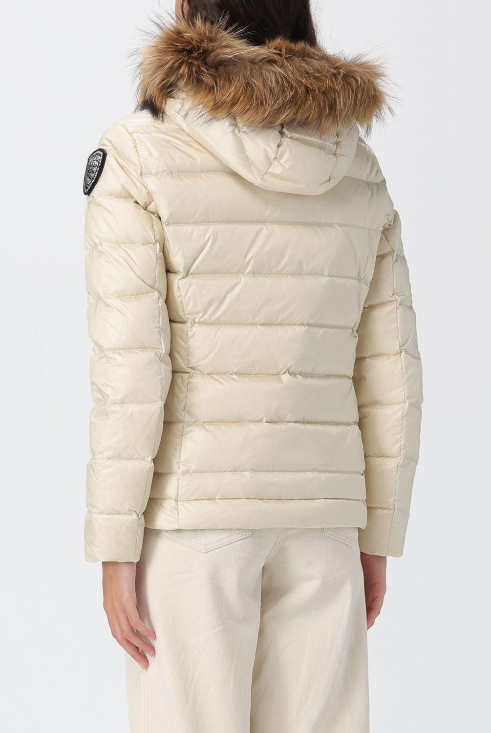 Piumino a onde con bordo in pelliccia ALDIE