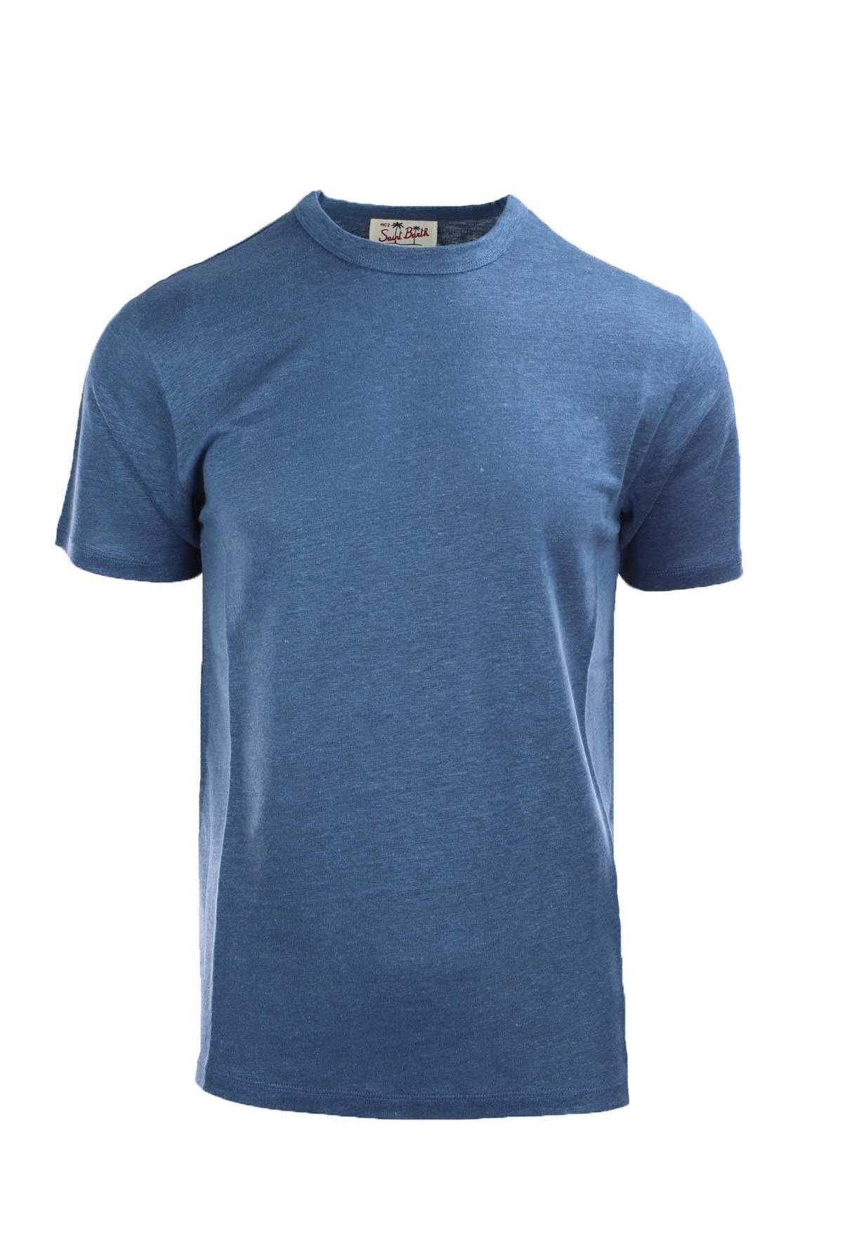 Tshirt mezza manica in lino Saint Barth MC2