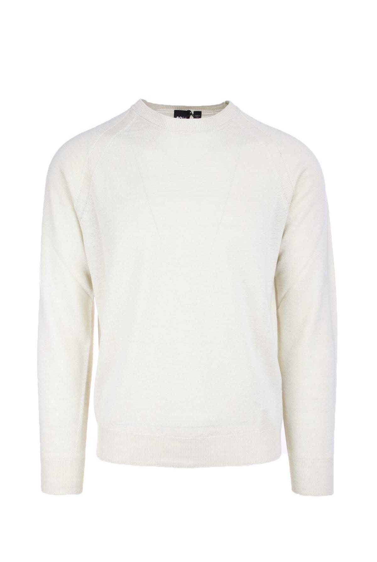 Maglia girocollo in filo misto lino