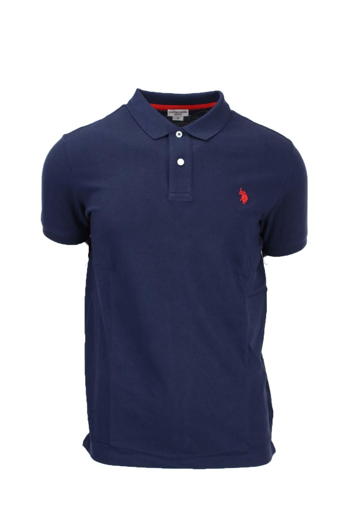 Polo mezza manica tinta unita con logo