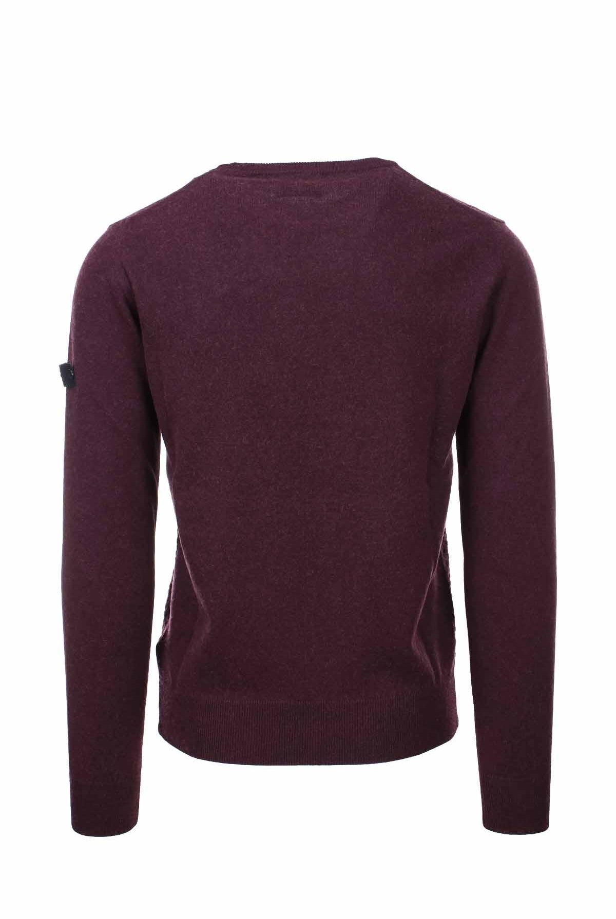 Maglia girocollo con intarsi