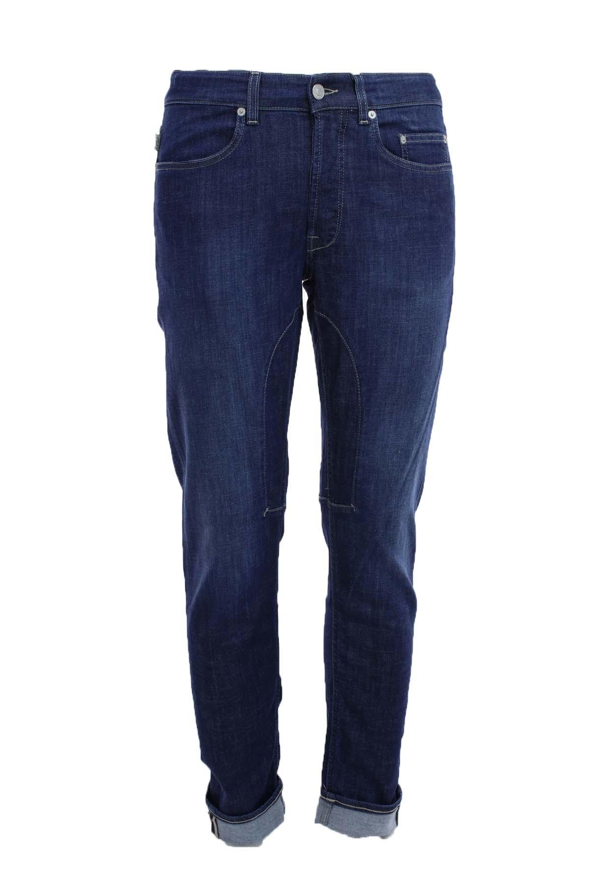 Jeans denim 5 tasche con toppe