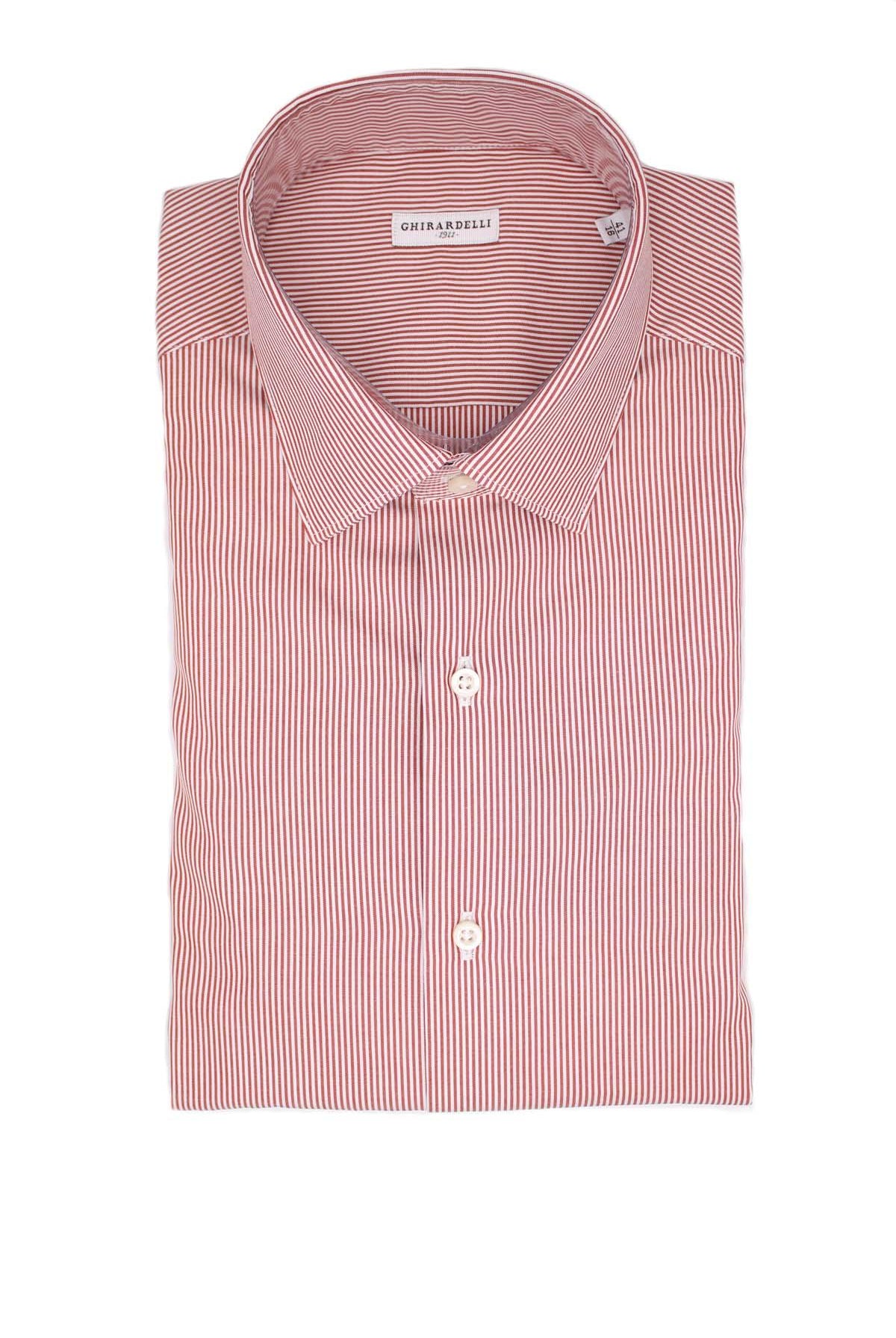 Camicia manica lunga riga in cotone