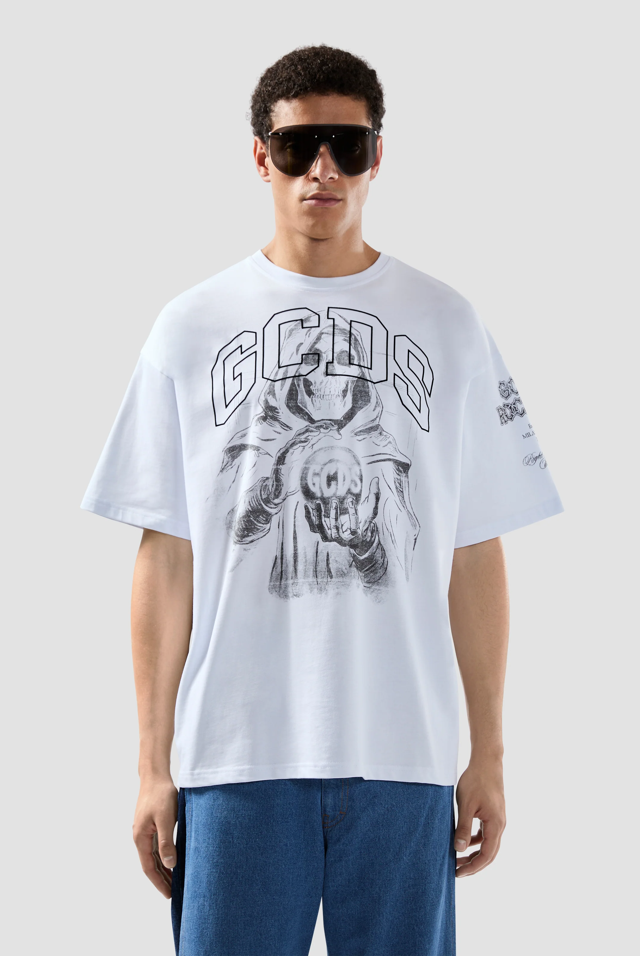 T-shirt mezza manica con stampa gotica