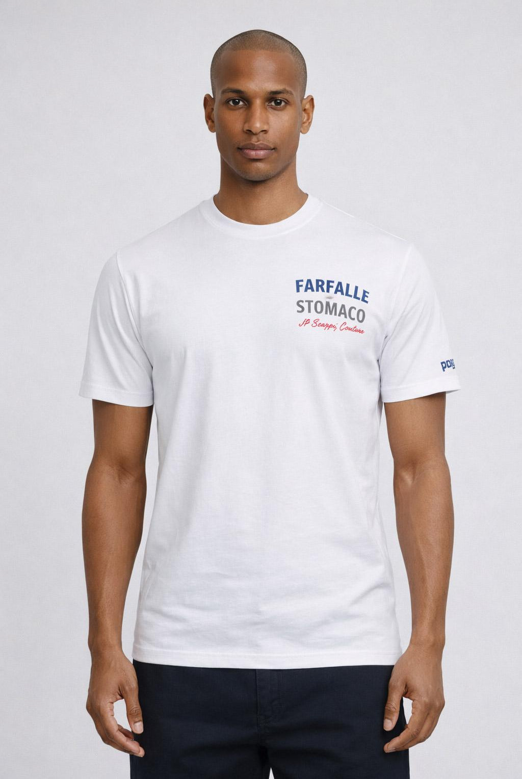 Tshirt Uomo in Cotone con Stampa Farfalle nello Stomaco