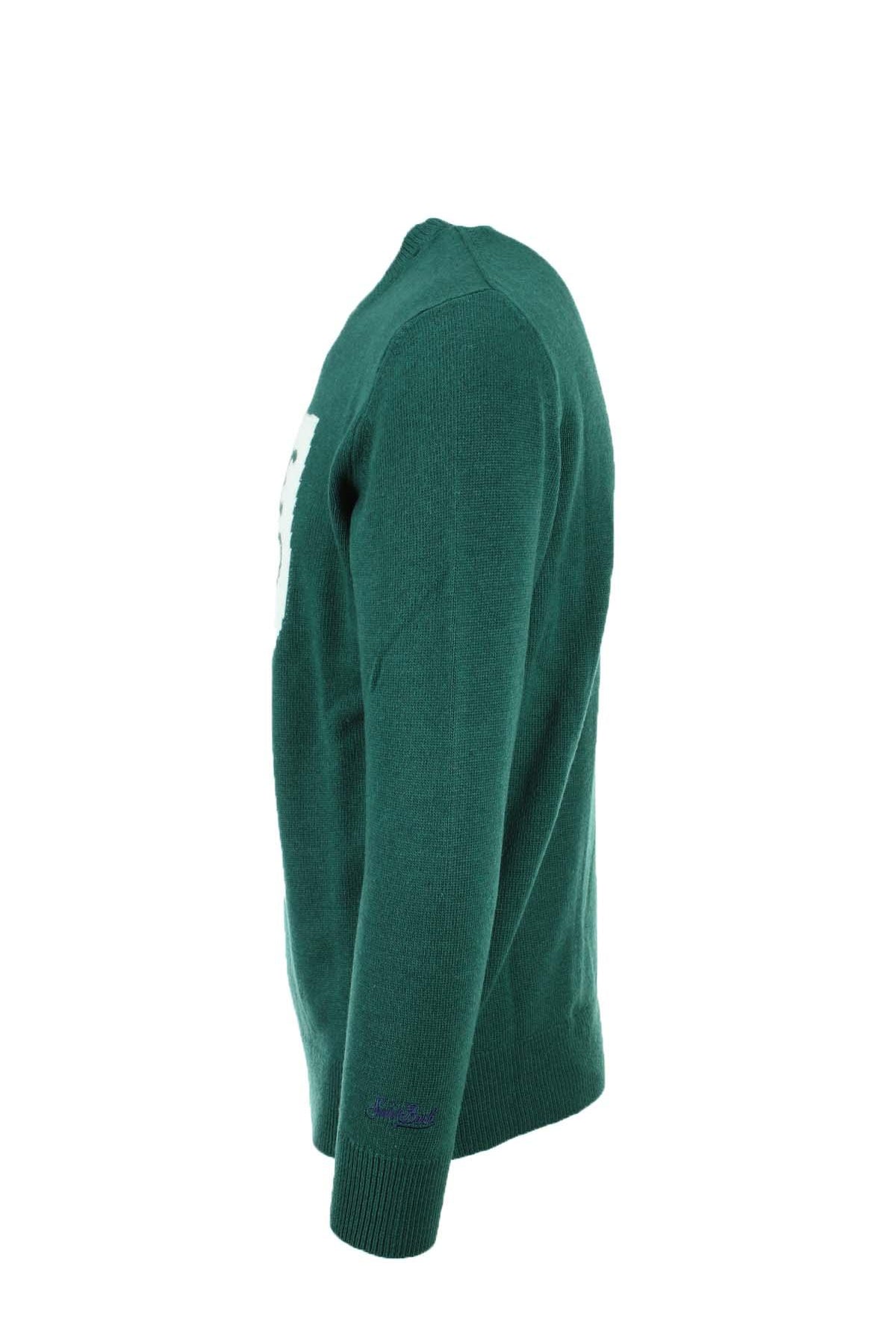 Maglia pullover girocollo in lana Wine Not