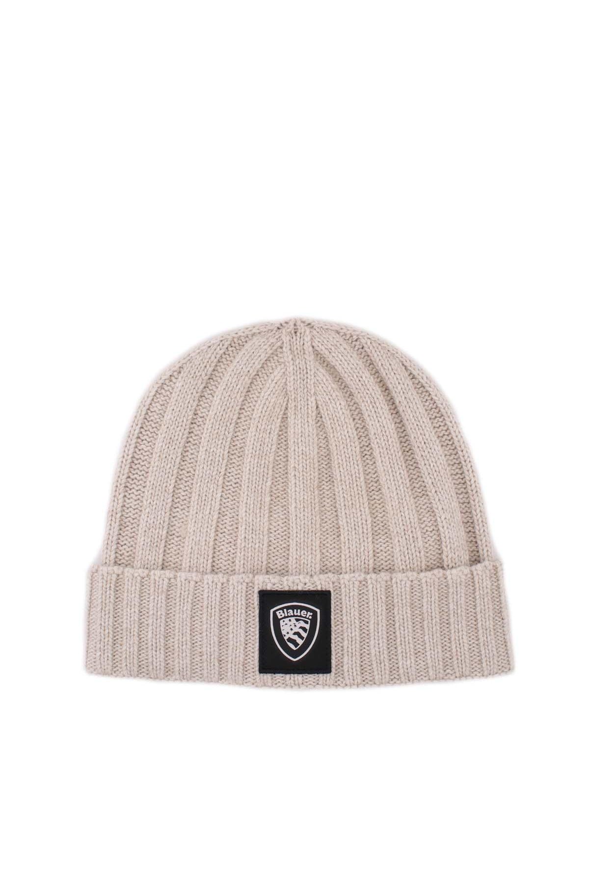 Cappellino in lana con risvolto