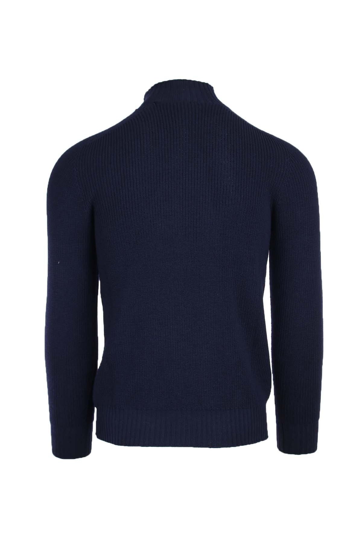Maglia lupo in lana a coste inglese