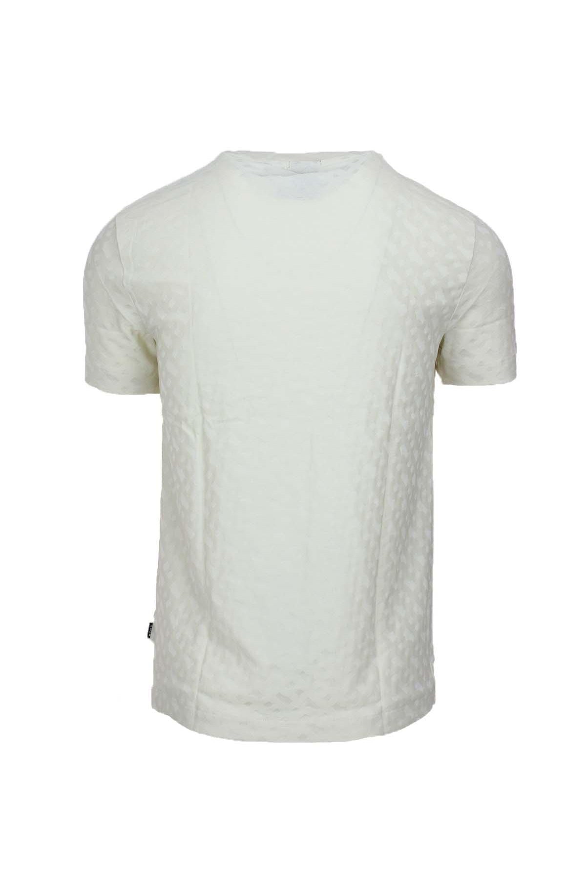 Tshirt mezza manica in cotone con monogrammi Boss