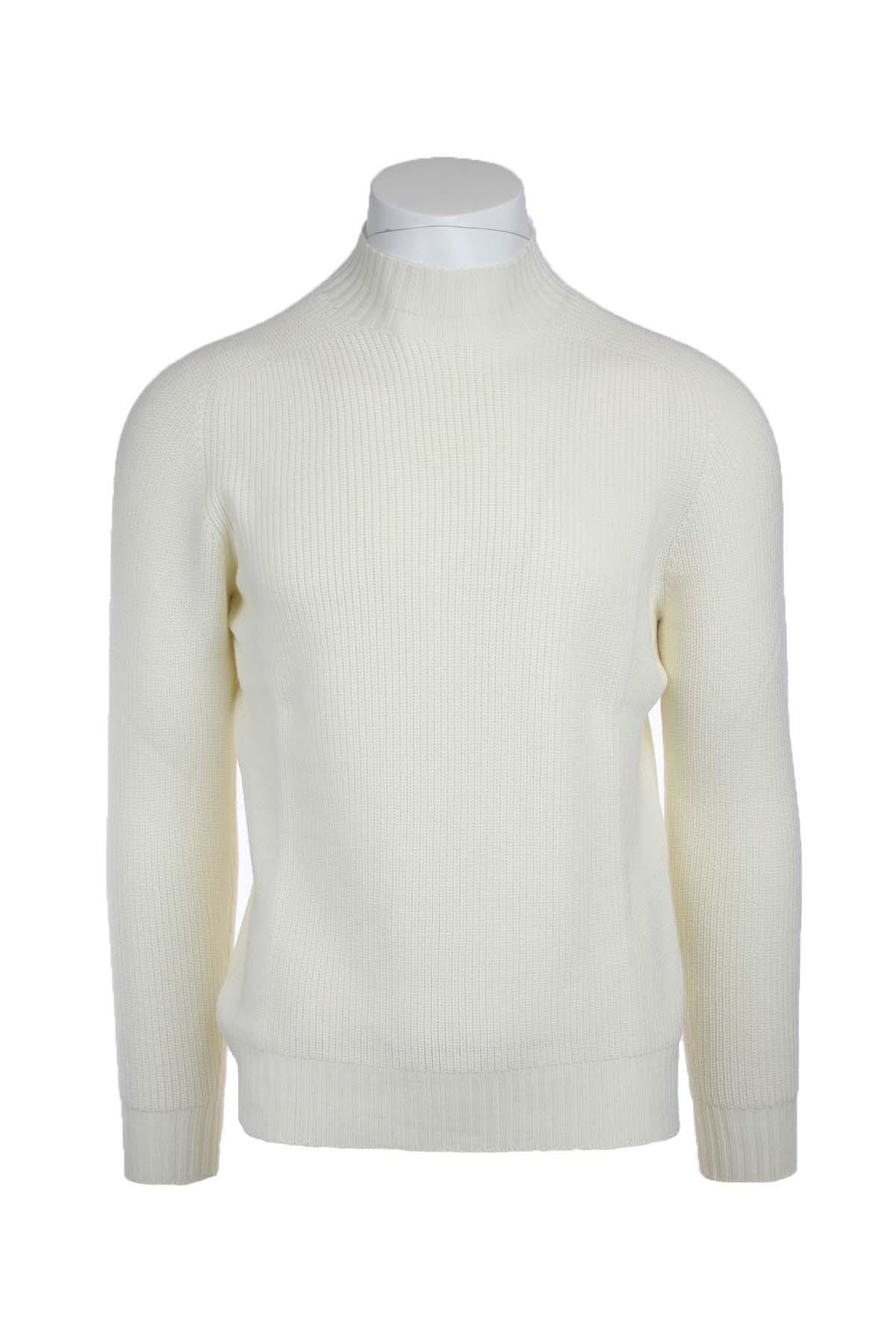 Maglia lupo in lana a coste inglese
