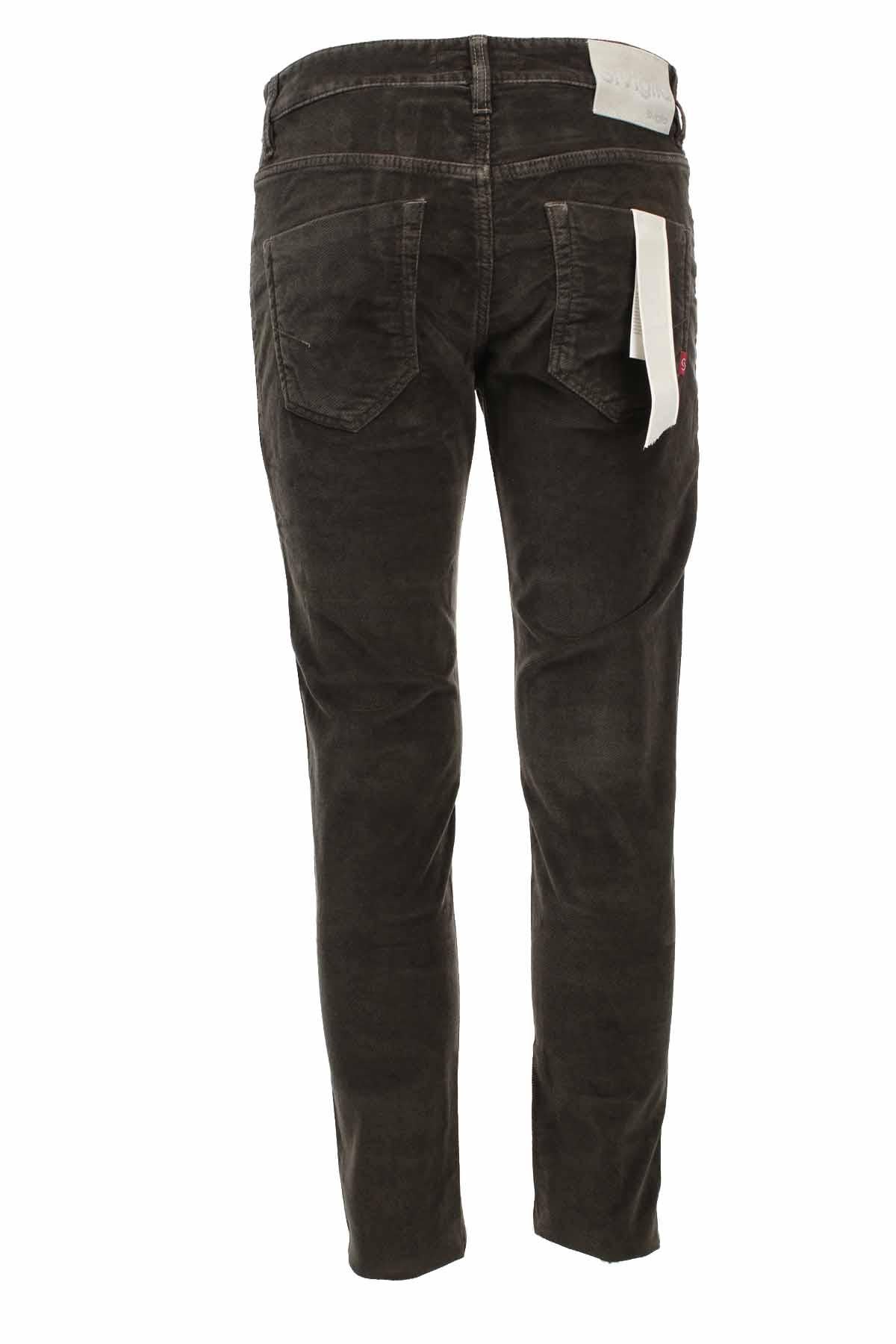 Pantalone velluto diagonale stretch