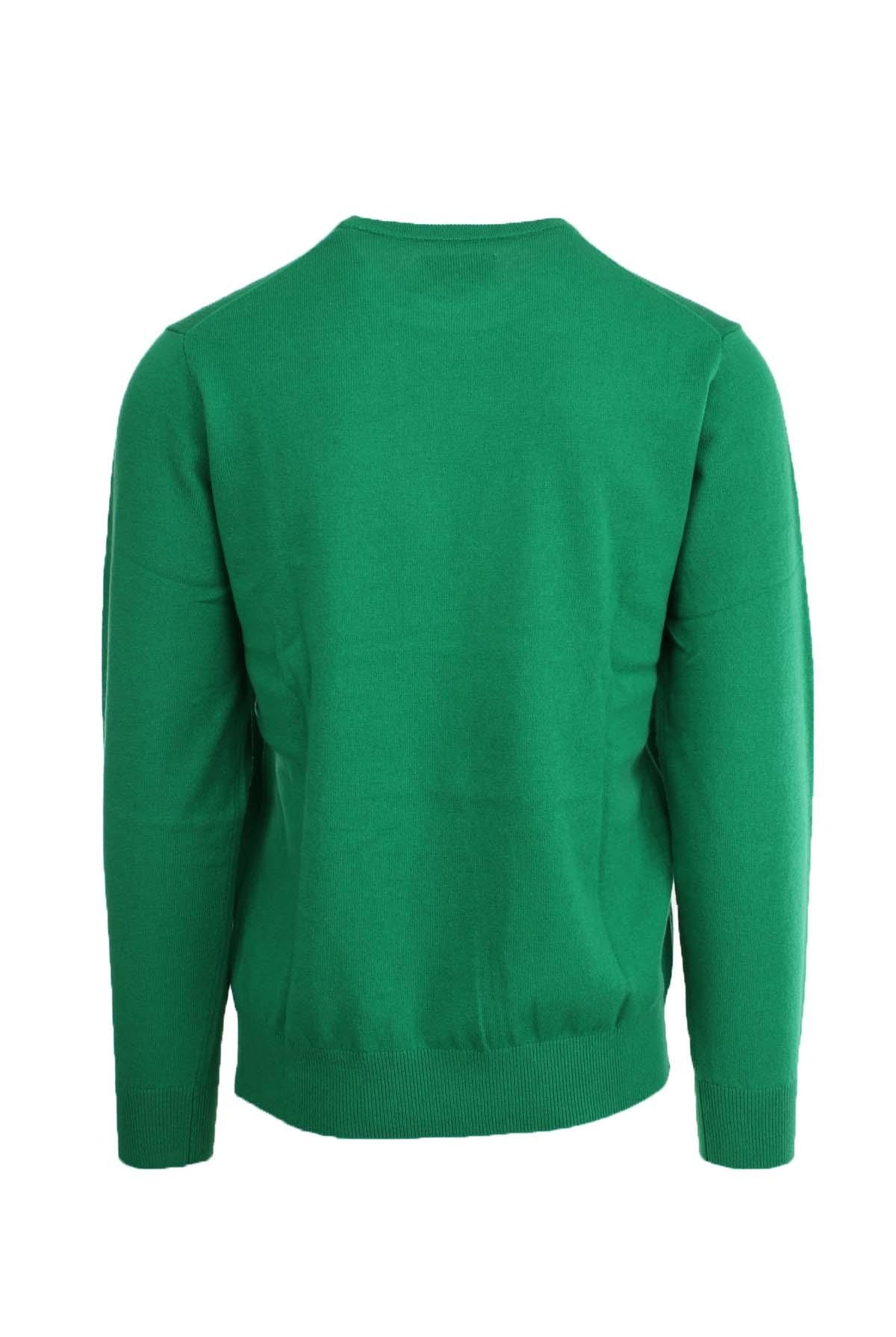 Maglia girocollo uomo in lana unito