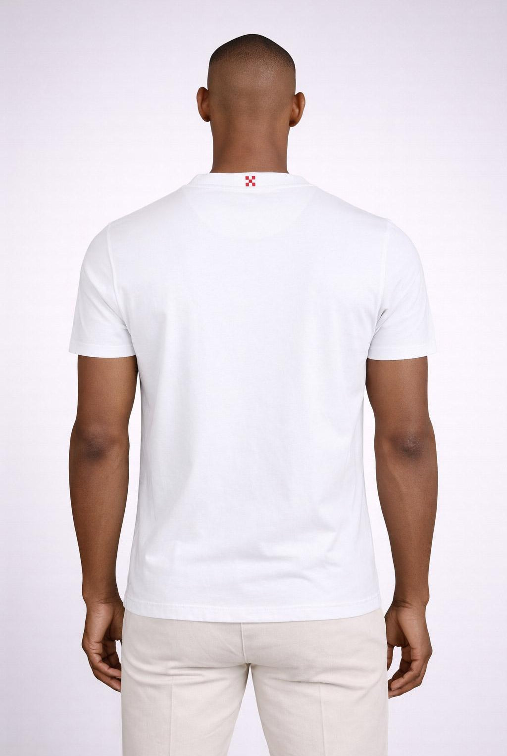 T-shirt uomo con taschino stampa granchii in cotone