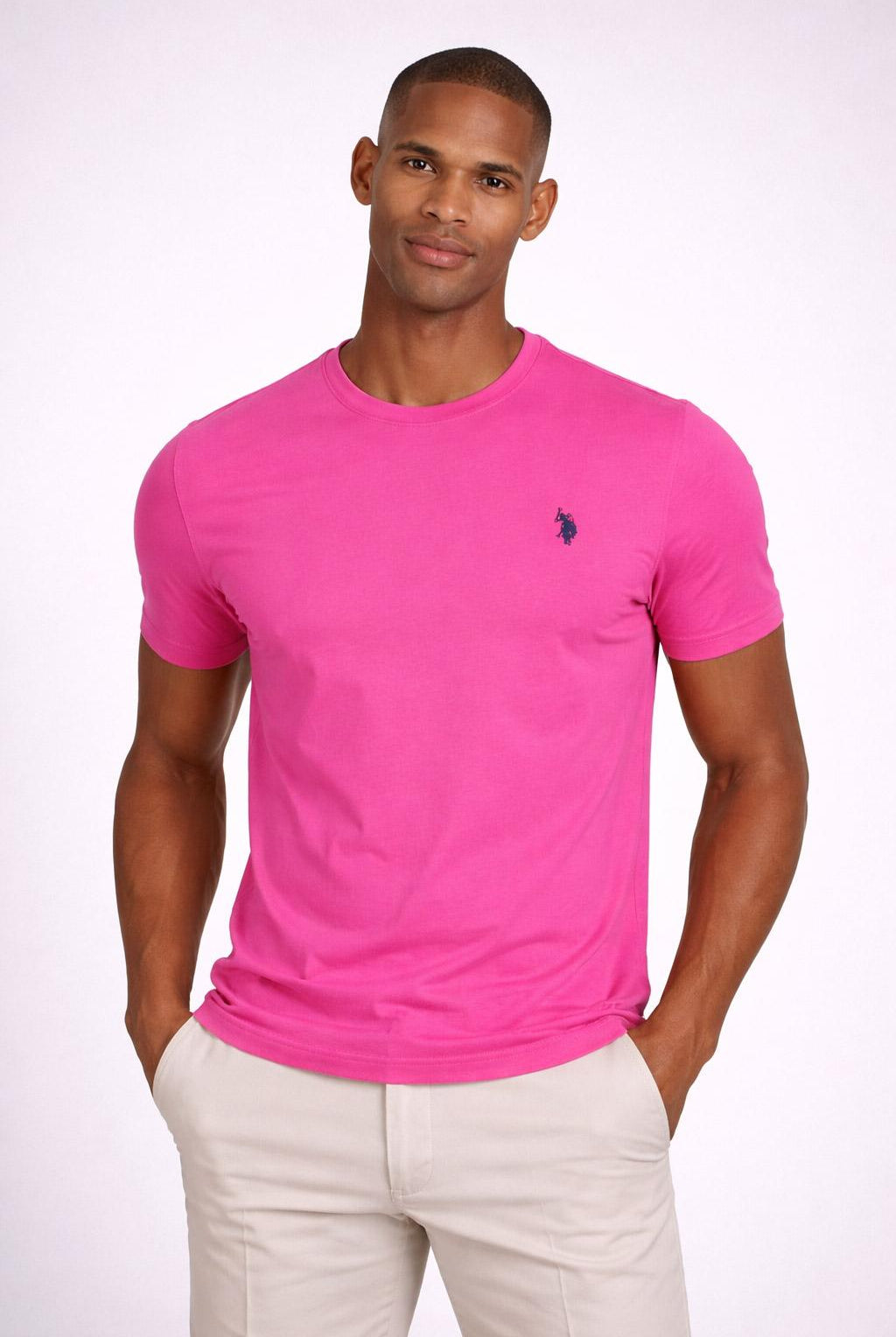 T-Shirt Uomo Cotone con logo ricamato
