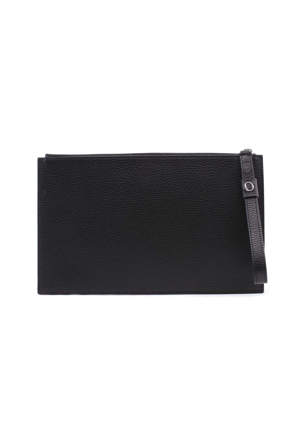 Busta grande con polsiera in pelle micron