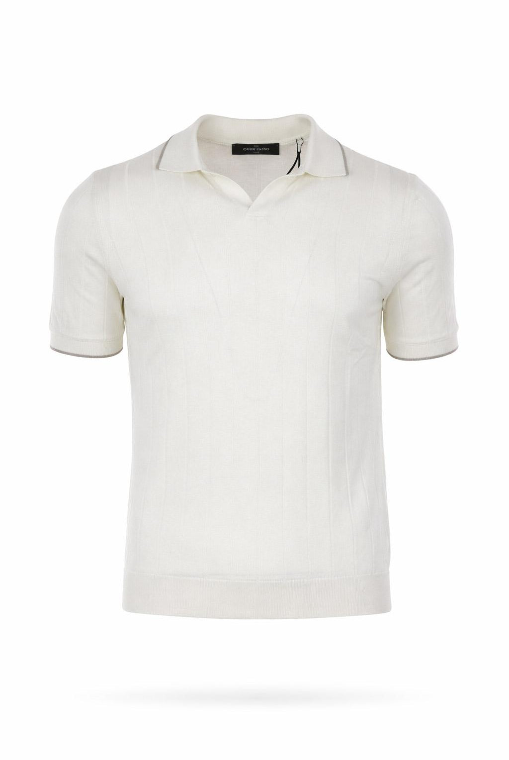 Polo Uomo in Seta Senza Bottoni