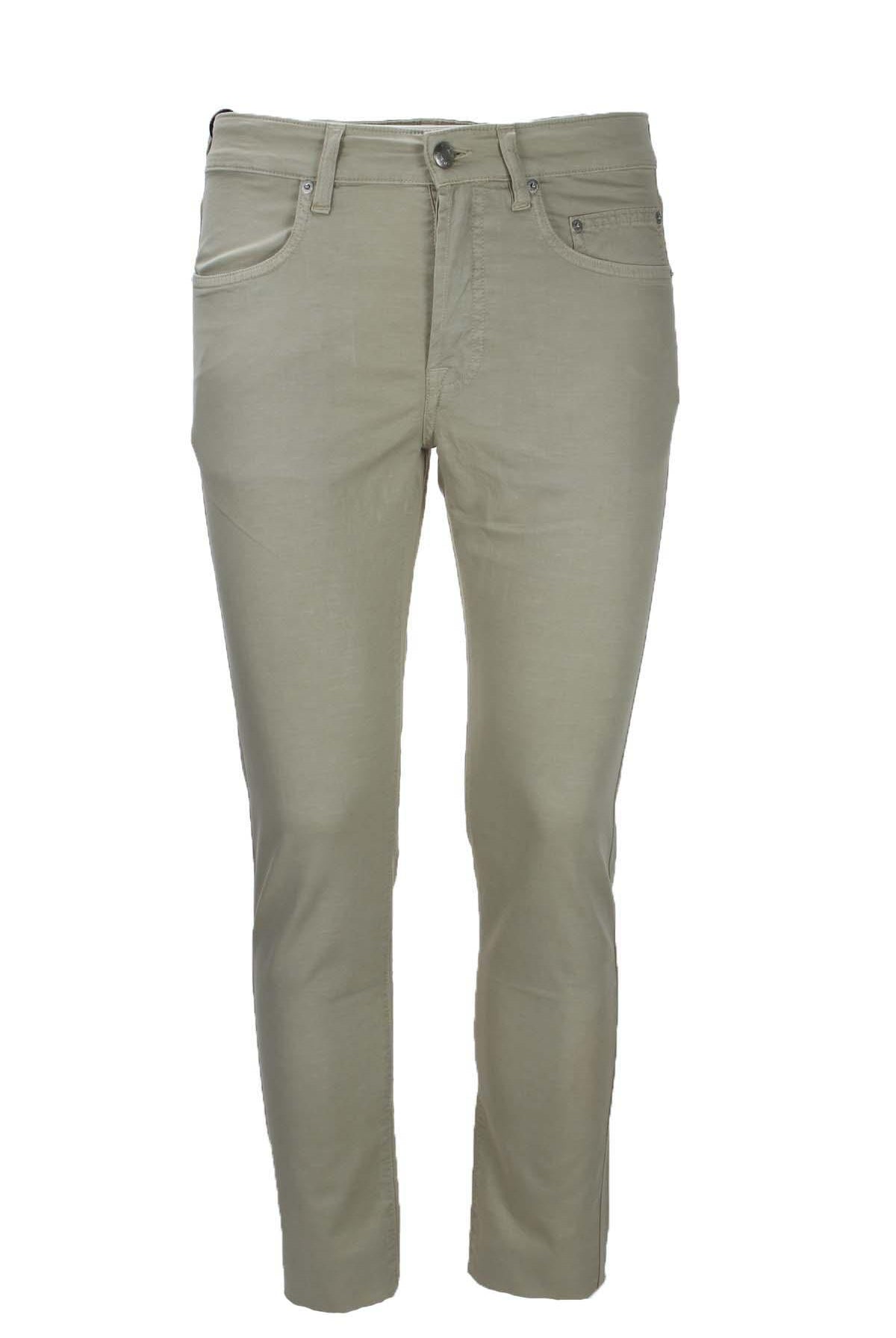Pantalone 5 tasche in cotone lino