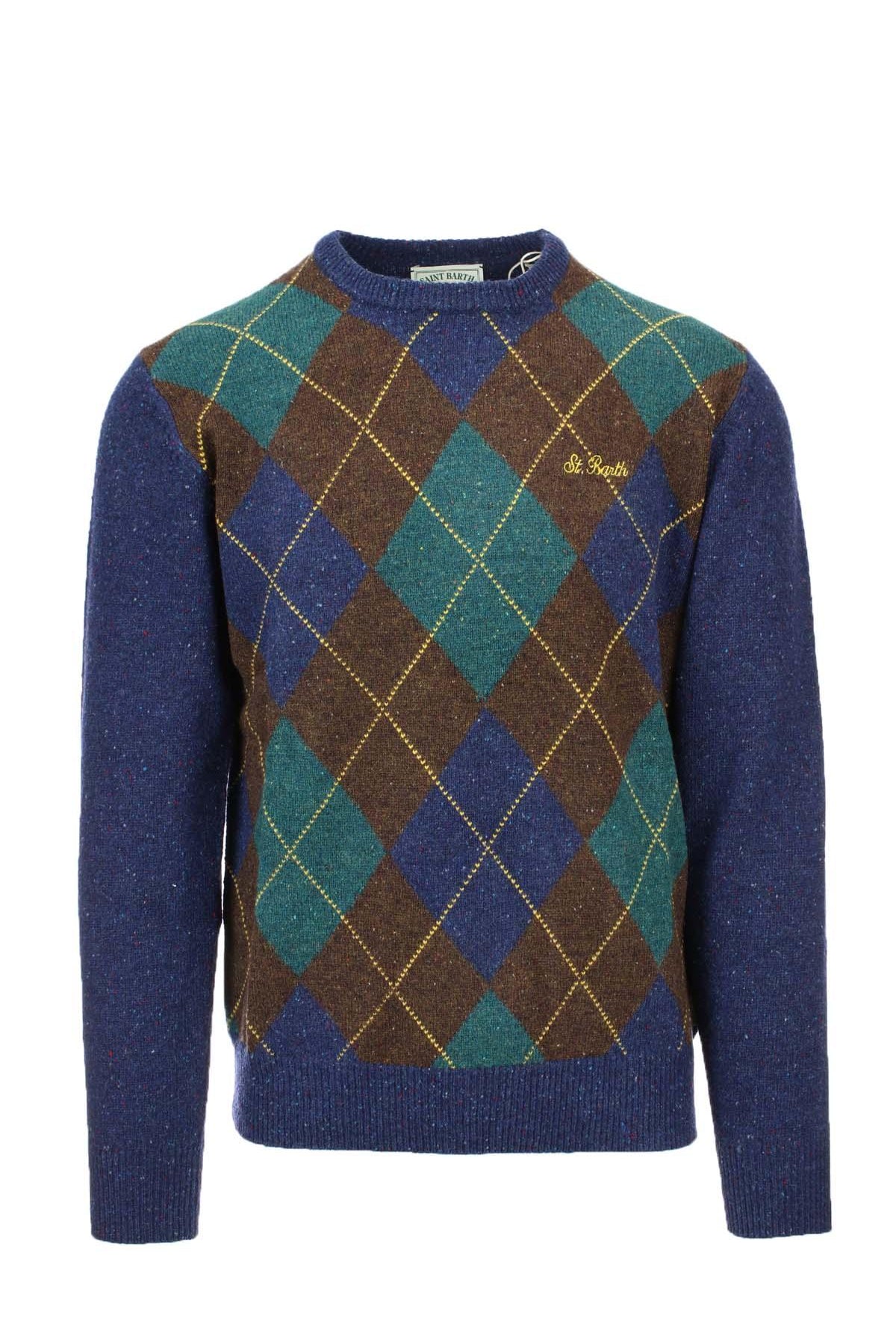 Maglia pullover girocollo rombi Donegal Argyle