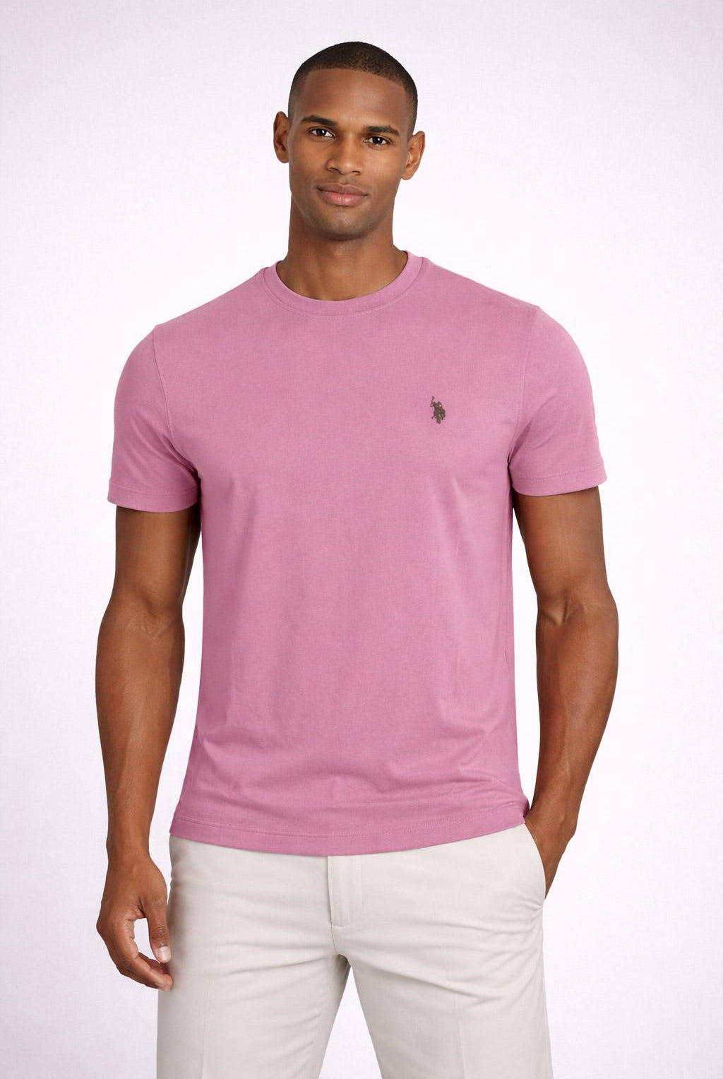 T-Shirt Uomo Cotone con logo ricamato