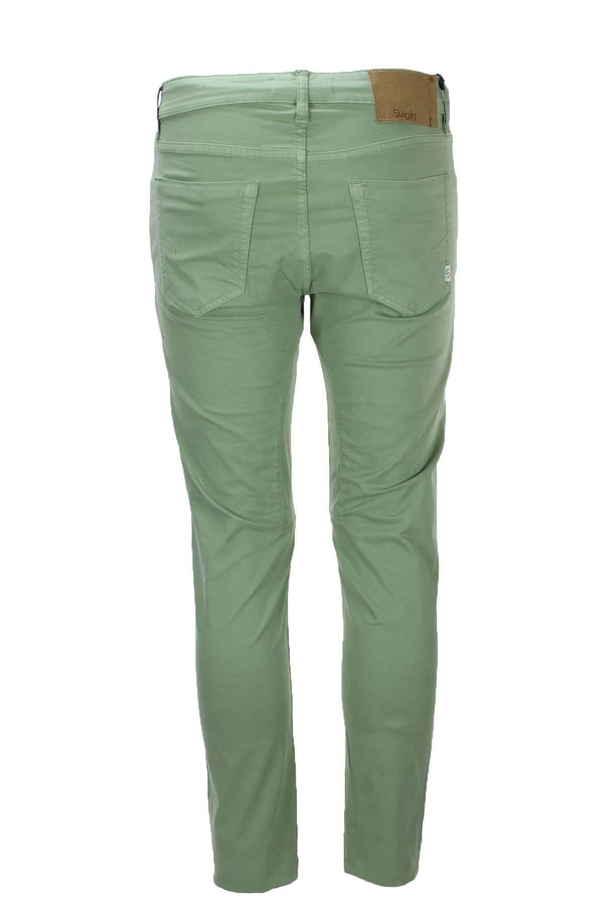 Pantalone in cotone 5 tasche con toppe