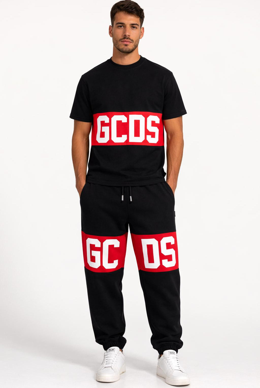 Pantalone Felpa Uomo con Banda Logata
