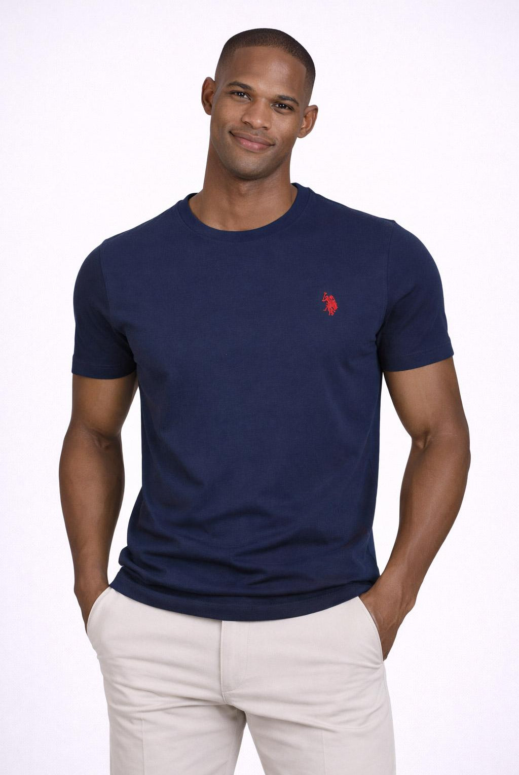T-Shirt Uomo Cotone con logo ricamato