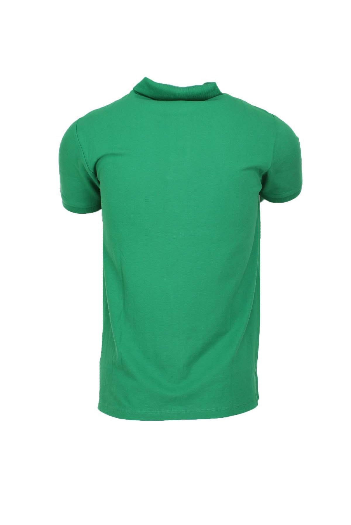 Polo mezza manica tinta unita con logo