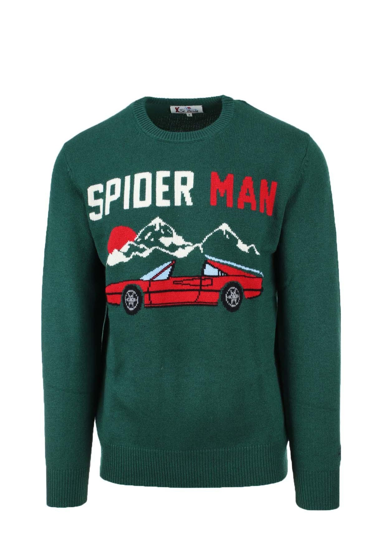 Maglia pullover girocollo in lana Saint Barth Spider Man