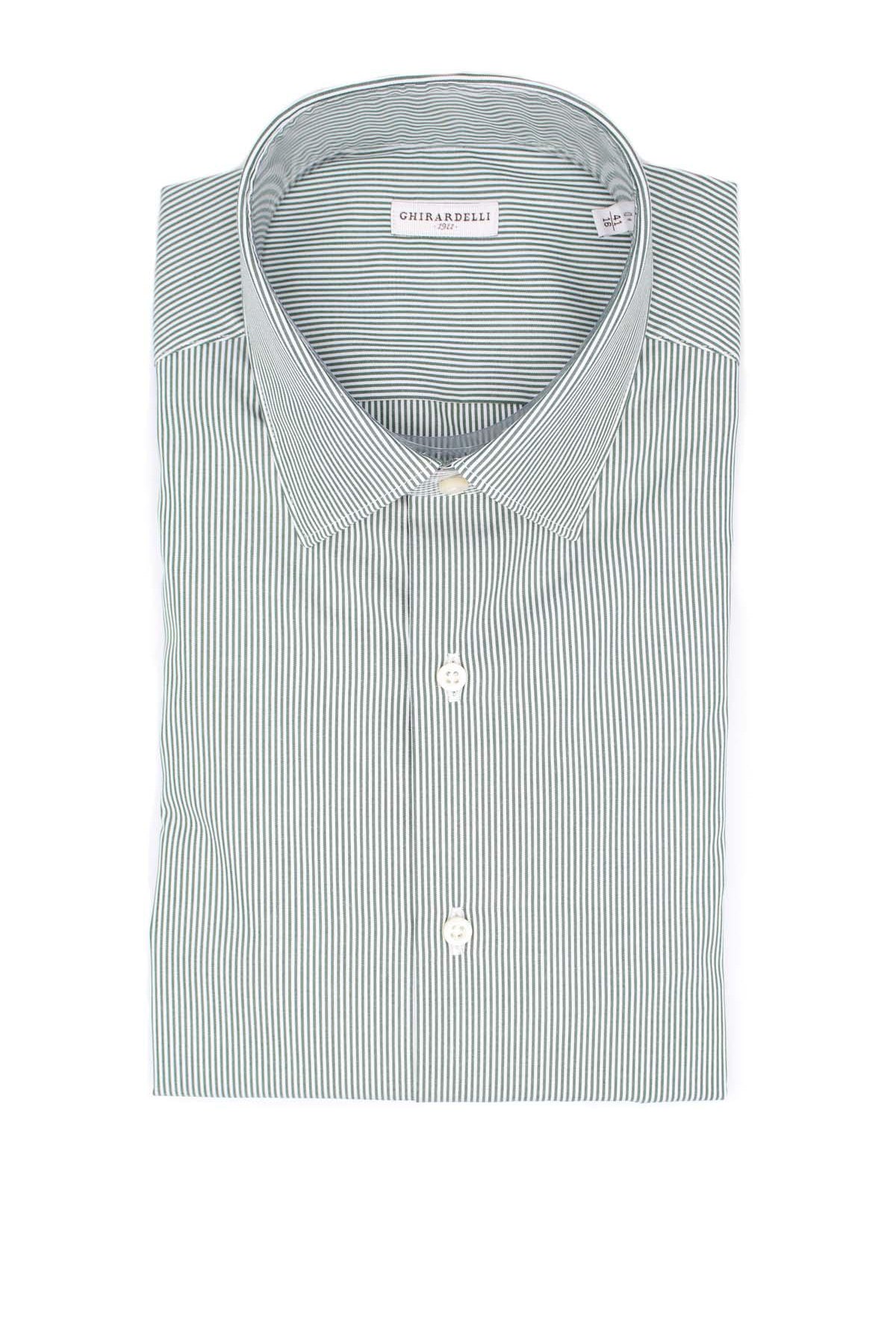 Camicia manica lunga riga in cotone