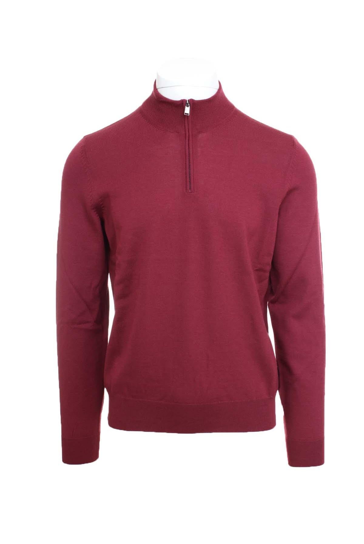Maglia lupo zip in lana