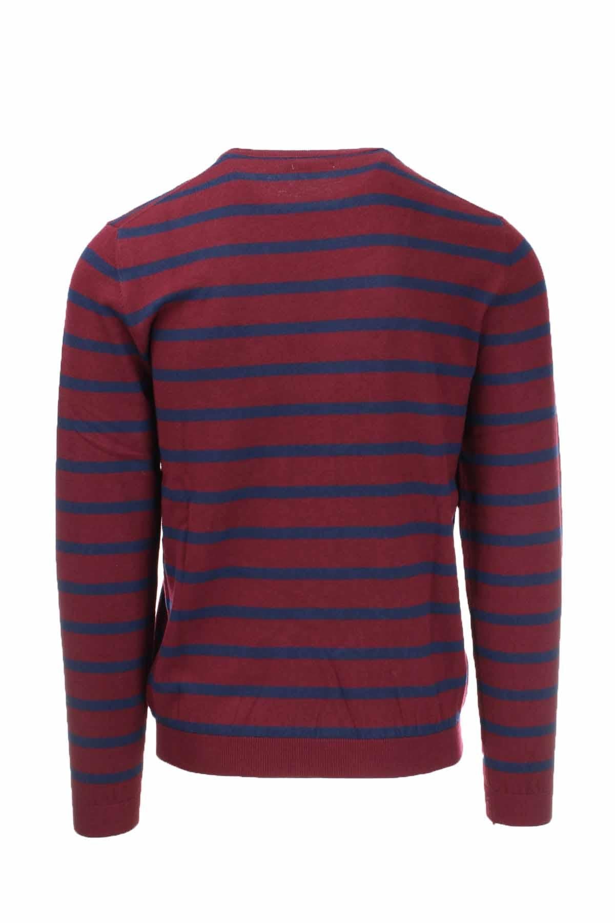 Pullover girocollo a righe