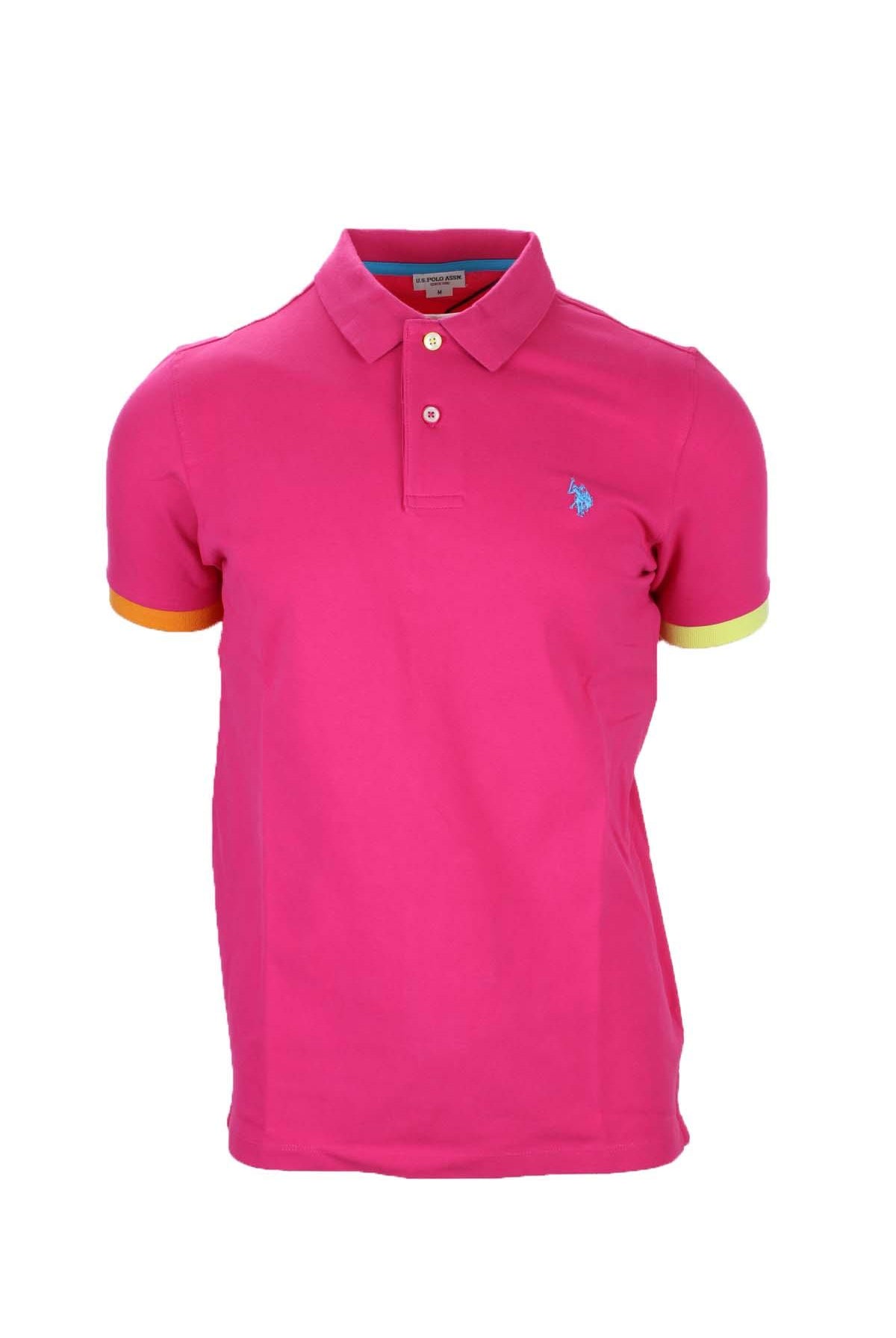 Polo mezza manica con profili in colorati