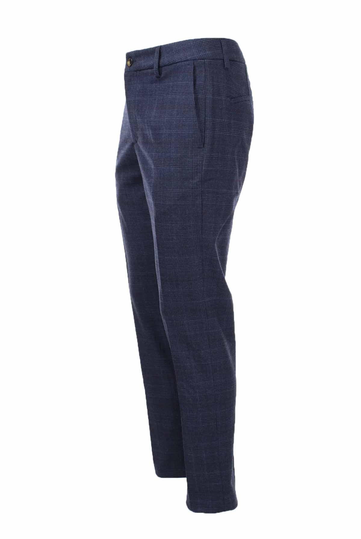 Pantalone chino in lana a quadri