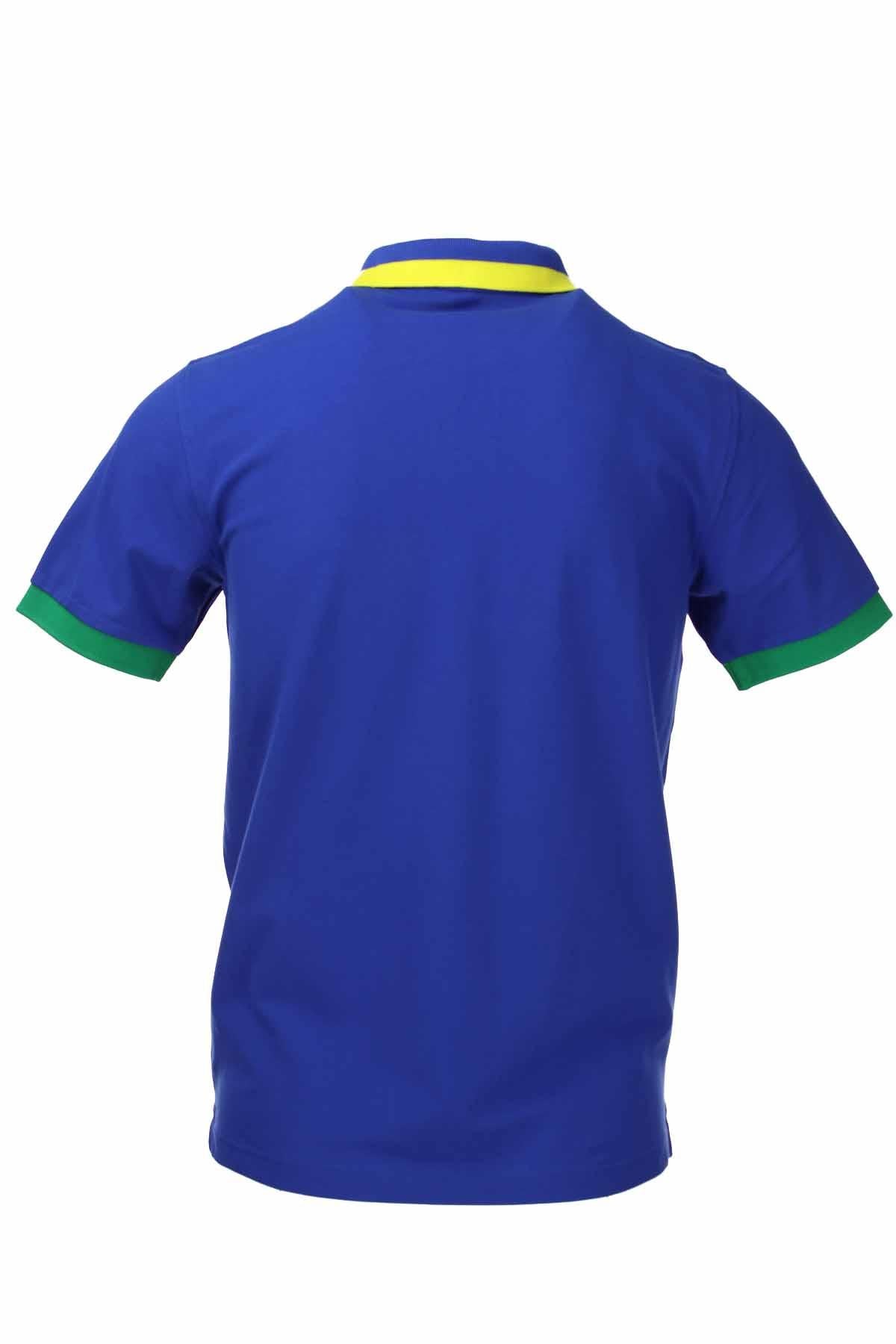 Polo mezza manica piquet bordi colorati