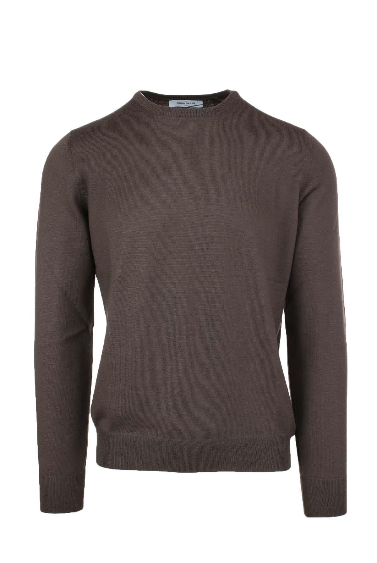 Maglia girocollo in lana merinos
