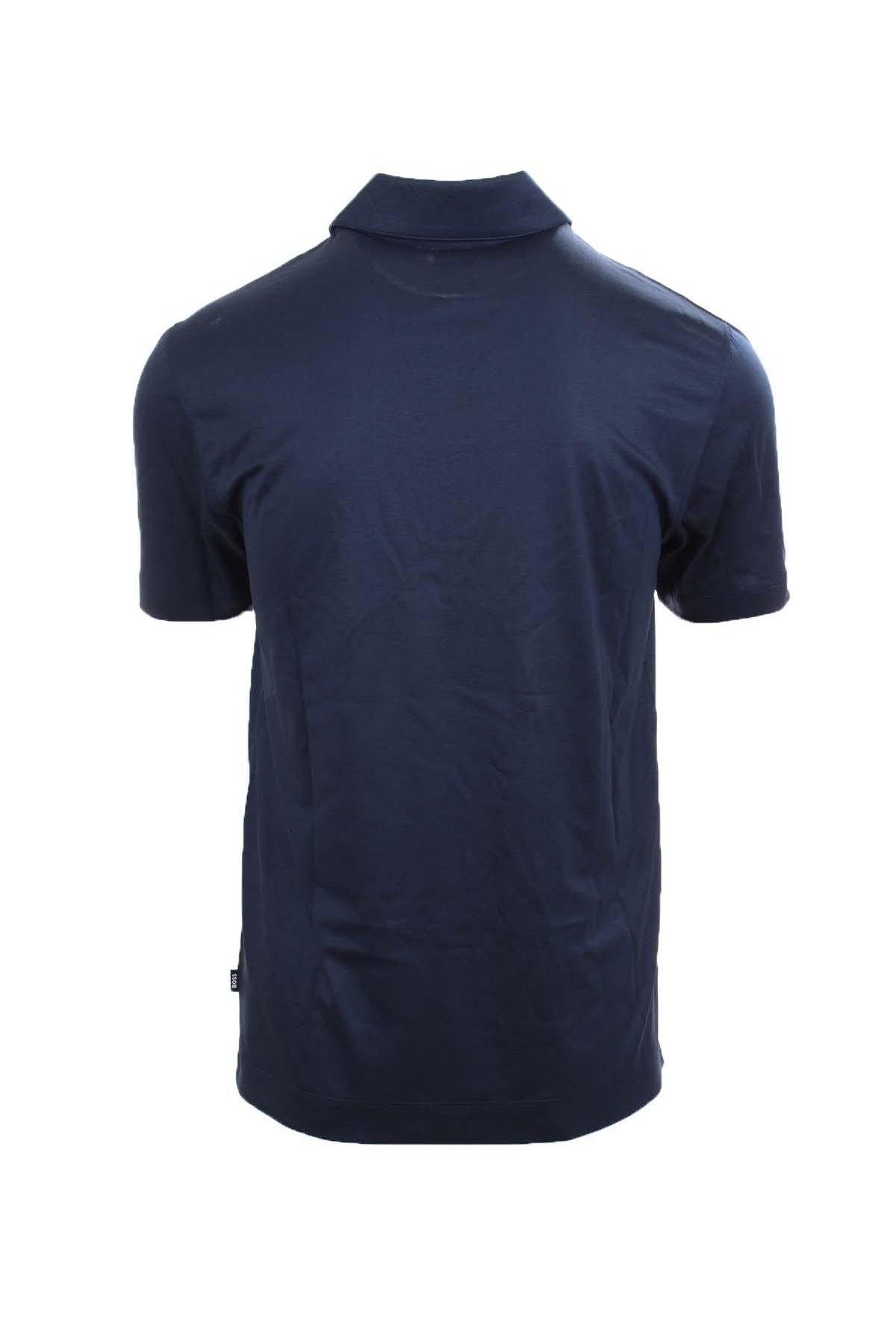 Polo mezza manicain cotone e lino con zip