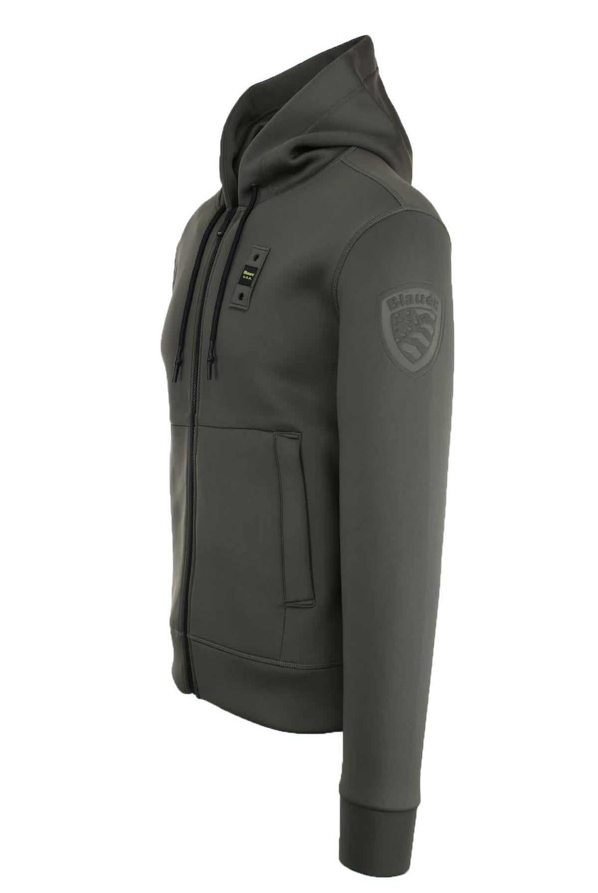 Felpa zip in neoprene con cappuccio COLBY NEOPRENE