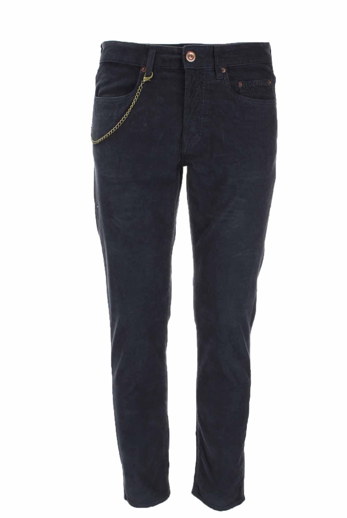 Pantalone 5 tasche velluto micro puntinato