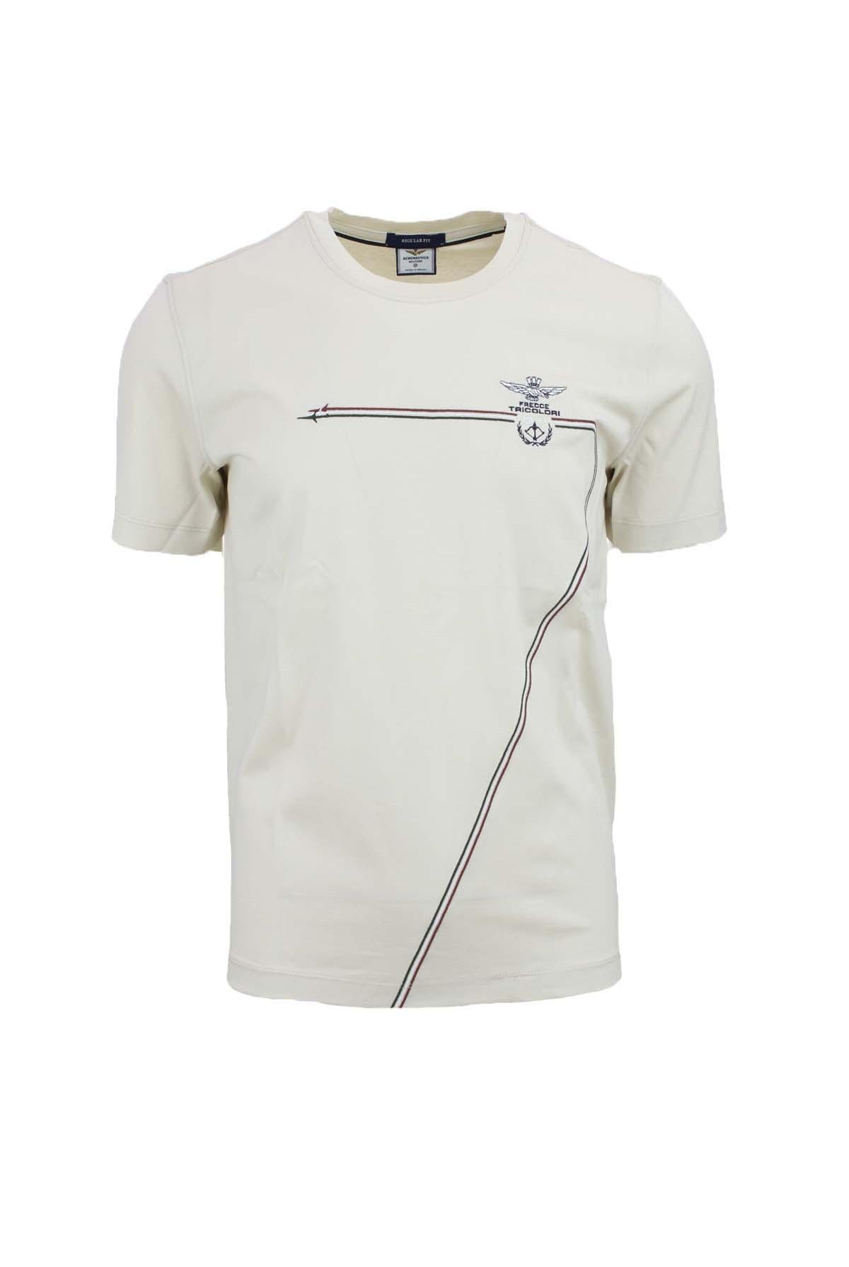 Tshirt frecce tricolori con scie ricamate