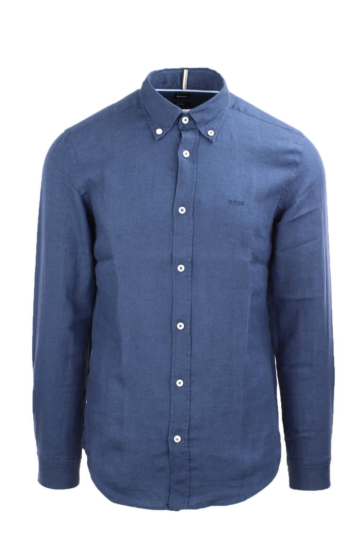 Camicia in lino Boss