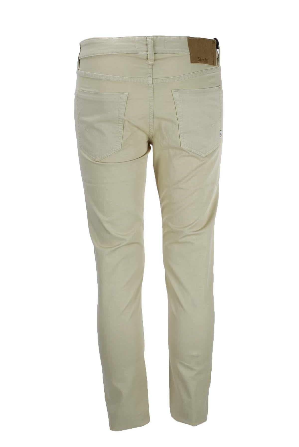 Pantalone 5 tasche in cotone lino