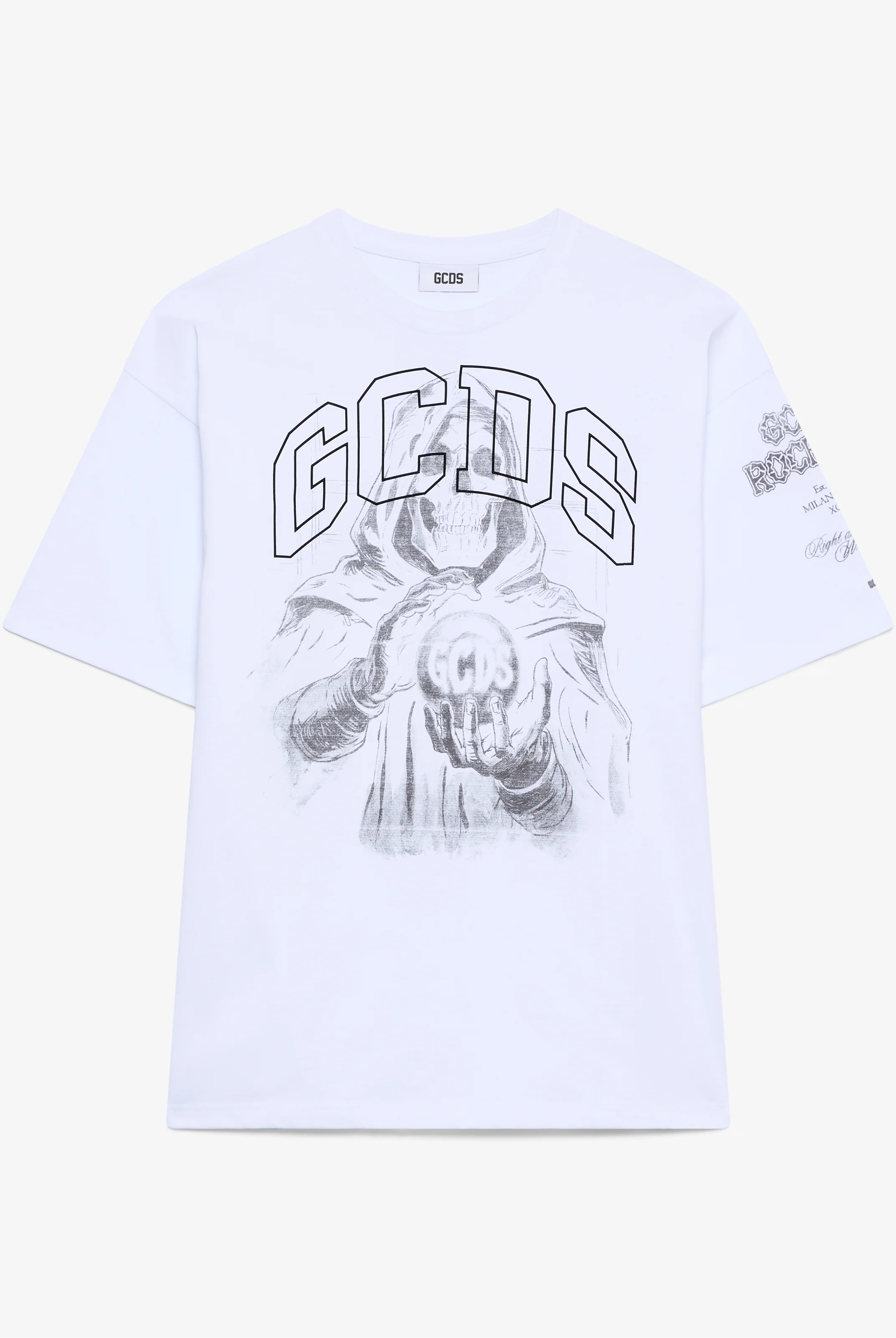 T-shirt mezza manica con stampa gotica